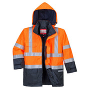 Warnschutz Multinorm Jacke Bizflame Rain Orange/Marine Gr.M PORTWEST