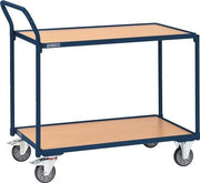 Tischwagen 2 Ladeflächen L850xB500mm saphirblau Trgf.300kg Bügel senkr.TECWERK