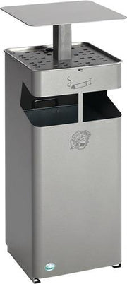 Kombiascher H880xB350xT350mm silber quad.Stahlbl.VAR