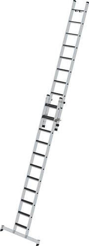 Schiebeleiter Alu.Stufen 1x11+1x10 Arbeits-H.b.ca.6200mm clip-step R13 Auflage