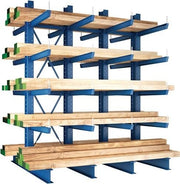 Kragarmregal H4000xB4090xT2x800mm 4 Felder doppels.enzianblau Trgf.36700 kg META