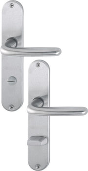 Langschildgarnitur Cardiff E1850Z/302 VA F69 SK/OL 78mm DIN L/R HOPPE