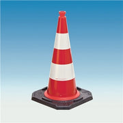 Leitkegel TL H.750mm BAST geprüft,2 Streifen 45x45cm