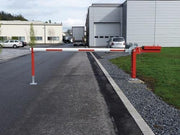 Wegesperre 4500mm m.Gegengew.Alu weiß m.roten Streifen CRONENBERG OH