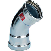 VIEGA PRESTABO 45-degree bend, 1126XL 108.0mm, 2 sockets, galvanized steel