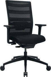 Bürodrehstuhl m.Synchrontechnik schwarz/schwarz 420-540mm m.Armlehnen Trgf.110kg