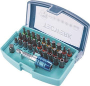 Bitsortiment Torsión 32-tlg.Schlitz/PH/PZD/TX/TX-BO/6-Kt.Torsionsbits TECWERK