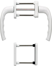 Balkongarnitur NY 0810/961N/U10/… Alu.F9016 63-73mm 4-KT.7mm HOPPE