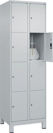 Compartment cabinet Classic PLUS H1950xW600xD500mm with feet Number of compartments 2x4 light grey