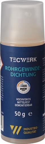 Rohrgewindedichtung mittelfest hochviskos gelb 50g Pumpdosierer TECWERK