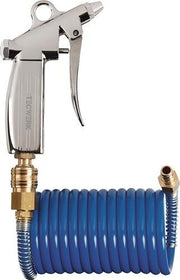 Spiralschlauch-Pistolen-Set ID 6mm AD 8mm L.5m blau Kupplung DN 7,2 TECWERK