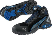 Sicherheitsstiefel Rio Black Mid Gr. 44 schwarz/blau Leder S3 SRC EN20345