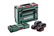 Akkuset 4 Akkus 18V Kapaziät 10Ah LiHD Ladegerät metaBOX METABO