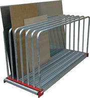 Tafelregal L2030xB560mm m.Bügel 6 Fächer Fach-B.45mm verz.silber