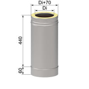 POLL Längenelement 500mm Di: 130mm System III FU # 3U05 050