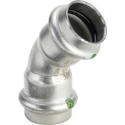 VIEGA SANPRESS INOX Elbow 45 Degree, 2326 54mm, 2 Sockets, Stainless Steel