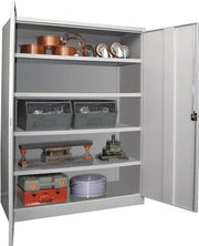Schwerlastschrank Basic H1950xB1470xT630mm lichtgrau 4 Fbd.Trgf.120kg PAVOY