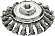 Zopfkegekbürste D.115mm Gew.Drahtstärke 0,5mm STA 12mm 15000min-¹ LESSMANN