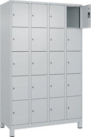 Fächerschrank Evolo PLUS 1200mm Füße Anzahl Fächer4 x 5 lichtgrau/lichtgrau C+P