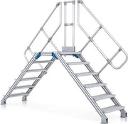 Überstieg 45Grad m.eins.Handlauf Stufen-B.800mm lichte H.740mm A.2150mm ZARGES