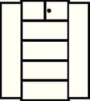 Swing Door Cabinet H1950xW950xD420mm light grey/light grey 3 File Drawers Locker MAUSER