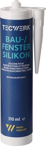 Bau-/Fenstersilikon weiß 310ml Kartusche TECWERK