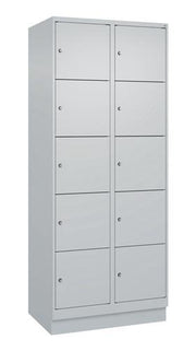 Fächerschrank Evolo PLUS 800mm Sockel lichtgrau/lichtgrau Fächer 2 x 5 C+P