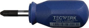 Screwdriver size PZD 2 blade length 25mm 1K handle round blade TECWERK