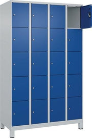 Fächerschrank Evolo PLUS 1200mm Füße Anzahl Fächer4 x 5 lichtgrau/enzianblau C+P
