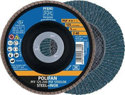 Fächerschleifscheibe Ø 125 mm K 80 flach Edelstahl (INOX) Zirkonkorund Z PFERD