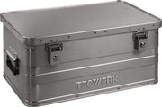 Aluminiumbox L580xB380xH275mm 47l m.Klappverschluss u.Zylinderschloss TECWERK
