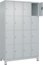 Fächerschrank Classic PLUS H1950xB1200xT500mm m.Füßen Anz.Fächer 4x4 lichtgrau