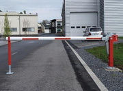 Wegesperre 3000mm m.Gasdruckfeder Alu weiß m.roten Streifen CRONENBERG OH