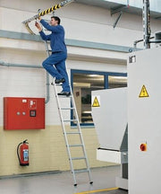 Anlegeleiter 14 Stufen Alu.elox.Arbeits-H.b.ca.4900mm Stufen m.Kunststoffeinlage