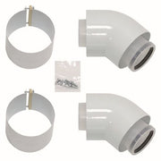 VAILLANT Bogen 45 Grad 60/100mm konzentrisch PP, (MVP: 2 Stück), je MVP