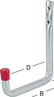 Wandhaken U-Form o.Gummierung A.114mm STA verz.VORMANN