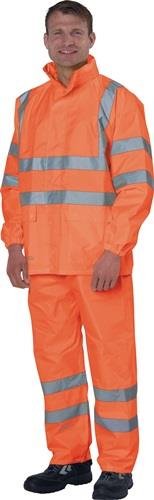 High-visibility rain trousers size L orange PREVENT