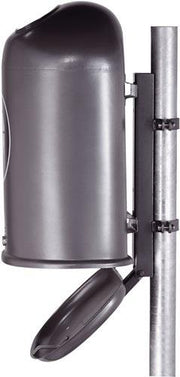 Waste bin H590xW425xD330mm 45l anthracite-iron mica, DB 703 RENNER