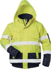 High-visibility Pilot Jacket HASSO Size XL fluorescent yellow/navy SAFESTYLE