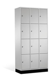 Schließfachschrank Intro 12 Fächer H1950B920T490 mm Lichtgrau C+P