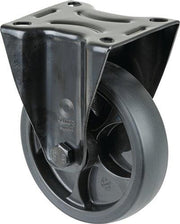 Bockrolle D.125mm Trgf.120kg Bockrollen Gummi Platte L104xB80mm Farbe Rl.schwarz