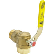 VI Two-Pipe Gas Meter Ball Valve with Test Point TAE G211T R1 x Rp1 Brass