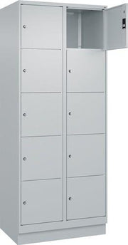 Compartment cabinet Classic PLUS H1950xW800xD500mm with plinth No. of compartments 2x5 light grey
