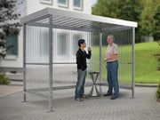 Unterstand H2360xB2960xT1550mm STA verz.verz.Well-Polycarbonat WSM