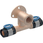 Geberit FlowFit T-Anschlusswinkel 90Gr abgesetzt Rg+ d20-Rp1/2-d20 L:36mm