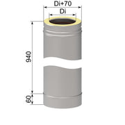 POLL Längenelement 1000mm Di: 130mm System III FU, # 3U05 100