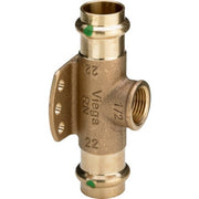 VIEGA Wandscheiben-T-Stück 2217.3 15mm x 1/2 IG Siliziumbronze