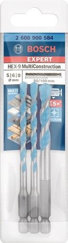 Bohrersatz Expert MultiConstruction HEX-9 3-tlg.5/6/8mm 6-kant BOSCH