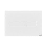 TECElux Mini WC-Betätigungsplatte, Glas weiß glänzend