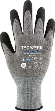 Handschuhe FlexN Gr.10 grau/schwarz EN 388 PSA II TECWERK